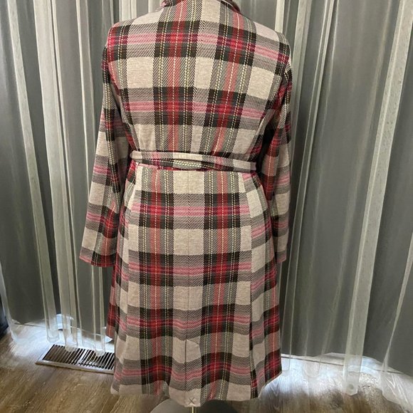 Torrid Plaid Trench Coat SIZE 3 - Picture 4 of 6